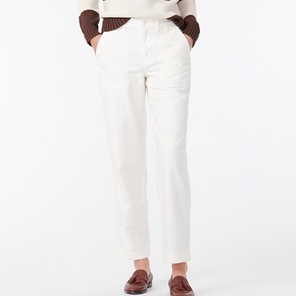 J. Crew Pants - J. Crew Garment Dyed Foundry Pant in White AP392 Size 14